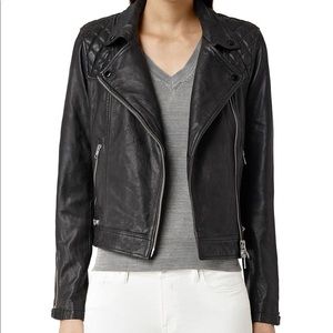 Allsaints Conroy leather biker jacket US size 2
